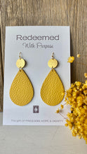 Load image into Gallery viewer, Golden Drop Leather Earrings
