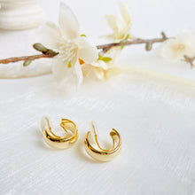 Load image into Gallery viewer, Gold Plated CLIP ON Hoops!
