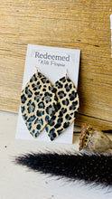 Load image into Gallery viewer, Leather Leopard Earrings
