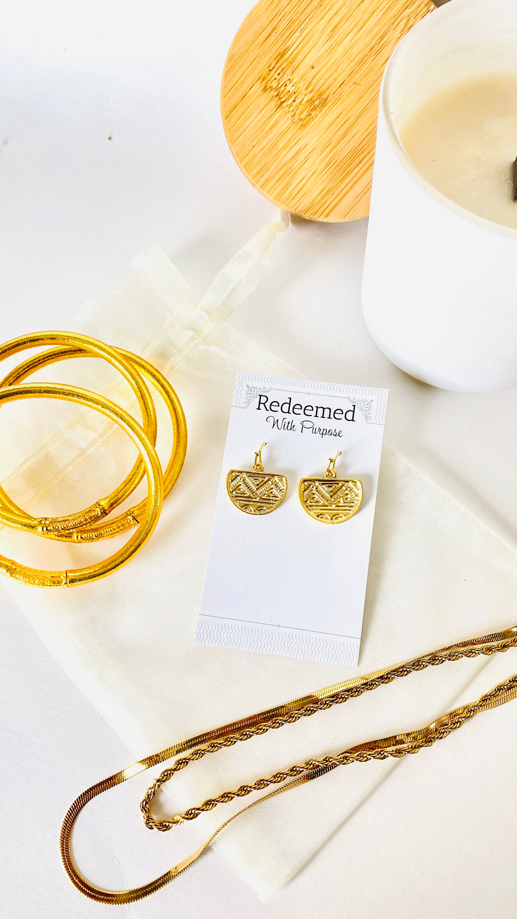 Binita Electroplated Earrings Gold