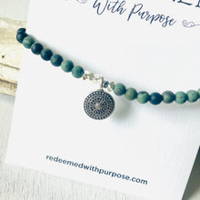 Load image into Gallery viewer, Green Kambaba Jasper Matte Bracelet
