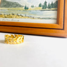 Load image into Gallery viewer, Gold Plated Leaf Ring
