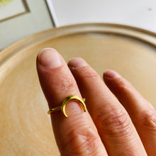 Load image into Gallery viewer, Gold Plated Moon Ring
