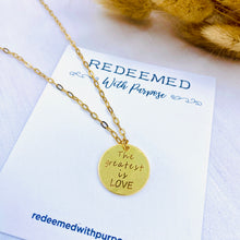 Load image into Gallery viewer, The Greatest is LOVE Charm Necklace
