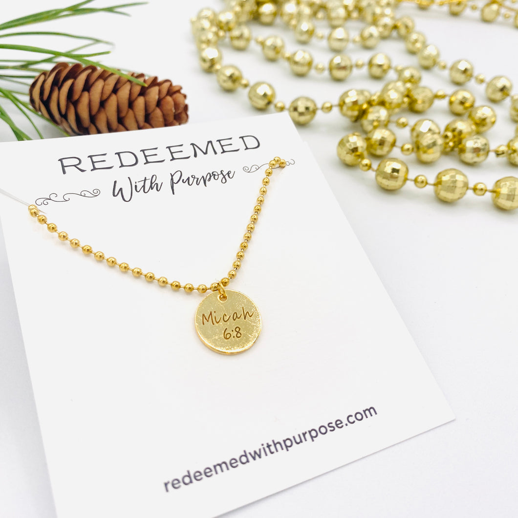 Micah 6:8 Necklace