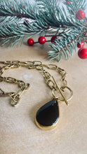 Load image into Gallery viewer, Recycled Glass Link Necklace - Black
