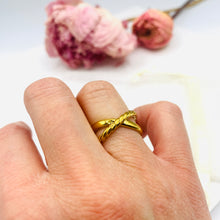 Load image into Gallery viewer, Gold Plated X Ring
