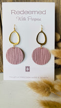 Load image into Gallery viewer, Weaved Together - Mauve Leather Earrings
