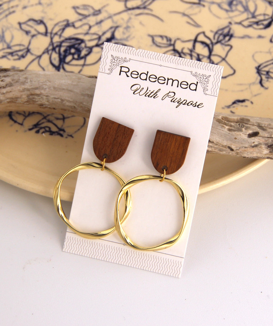 Twisted Gold Hoop Earring