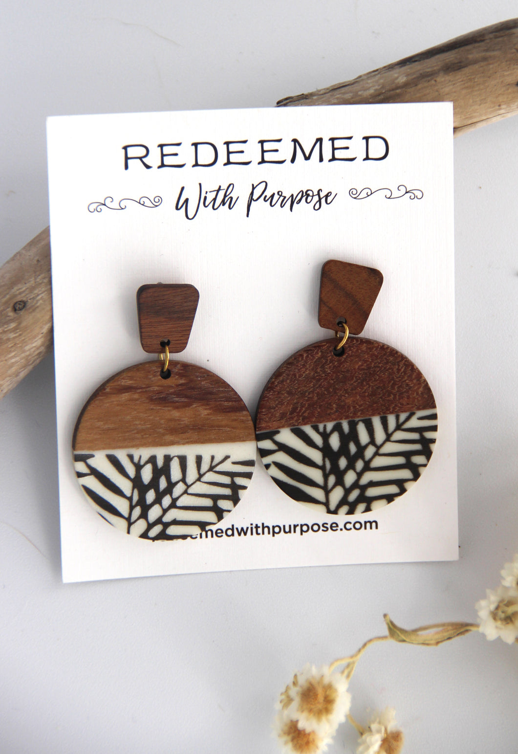 Safari Wood Earrings