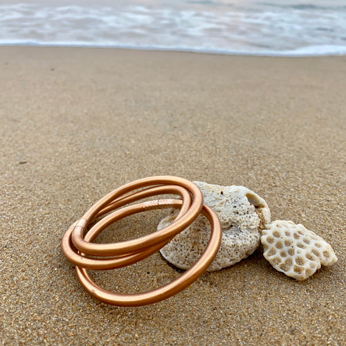 Matte Copper Dust Filled Thai Bangles - Redeemed With Purpose