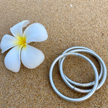 Load image into Gallery viewer, Matte Silver Dust Filled Thai Bangles - Redeemed With Purpose
