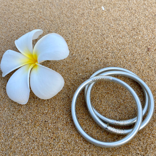 Matte Silver Dust Filled Thai Bangles - Redeemed With Purpose