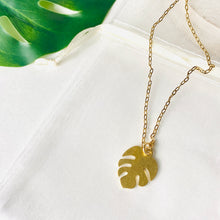 Load image into Gallery viewer, Monstera Stainless Steel Necklace
