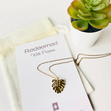 Load image into Gallery viewer, Leaf Charm Stainless Steel Necklace
