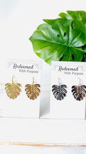 Load image into Gallery viewer, Brushed Leaf Earrings
