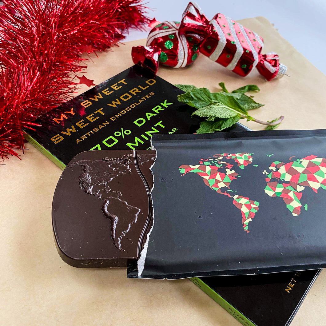 Vegan 70% Dark Mint  - SLAVERY FREE Chocolate