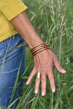 Load image into Gallery viewer, Matte Copper Dust Filled Thai Bangles image 4
