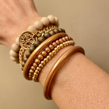 Load image into Gallery viewer, Matte Copper Dust Filled Thai Bangles image 5
