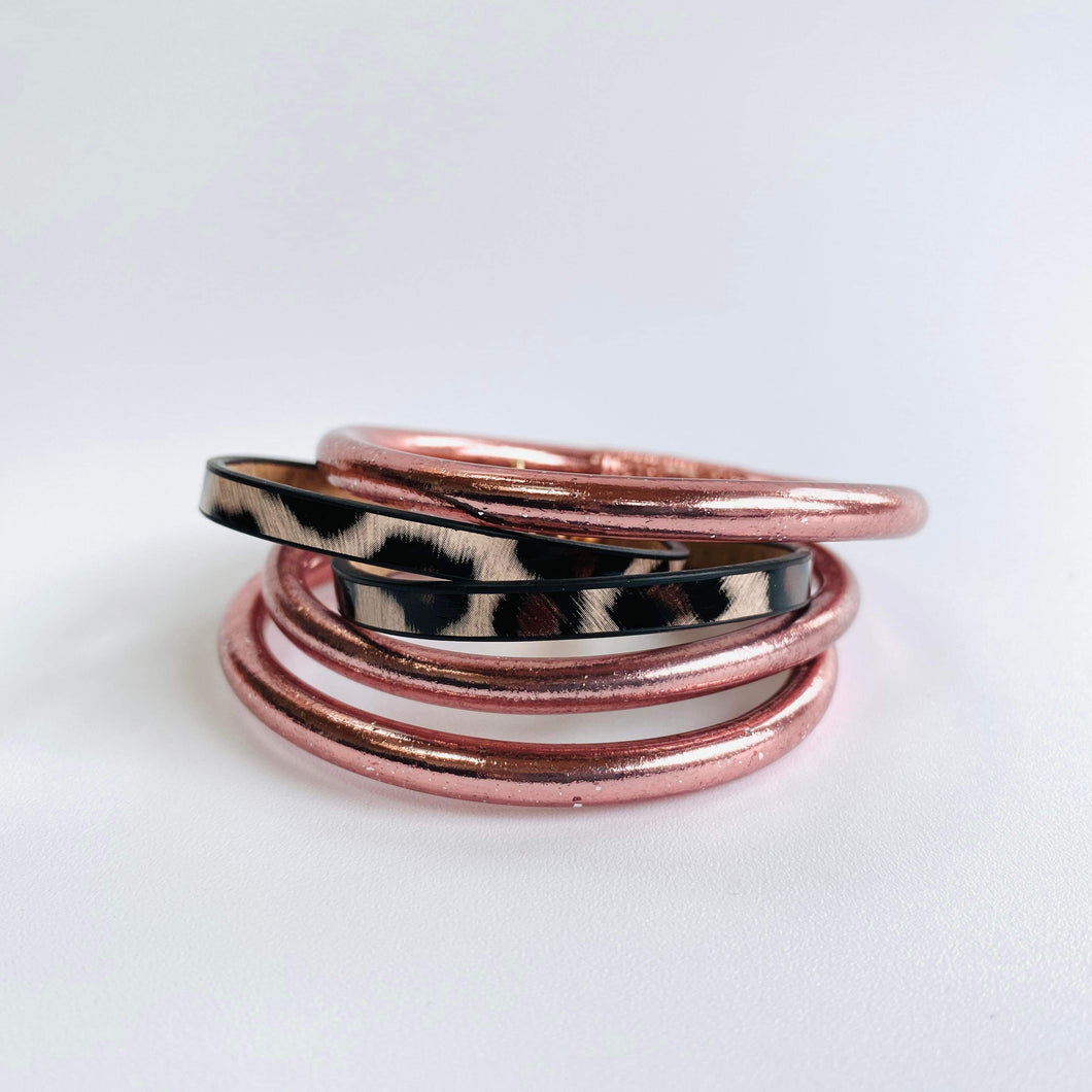 Vintage Pink Leopard Wrap Bracelet