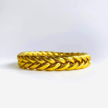 Load image into Gallery viewer, Gold Single Braided Thai Bangles
